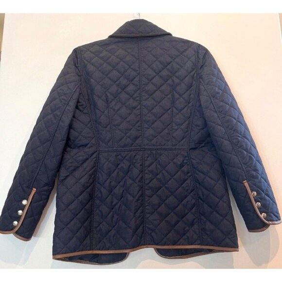 Chico’s Women’s Quilted Lightweight Navy Blue Jacket Size 0 4/6 Small Preppy - Picture 12 of 14